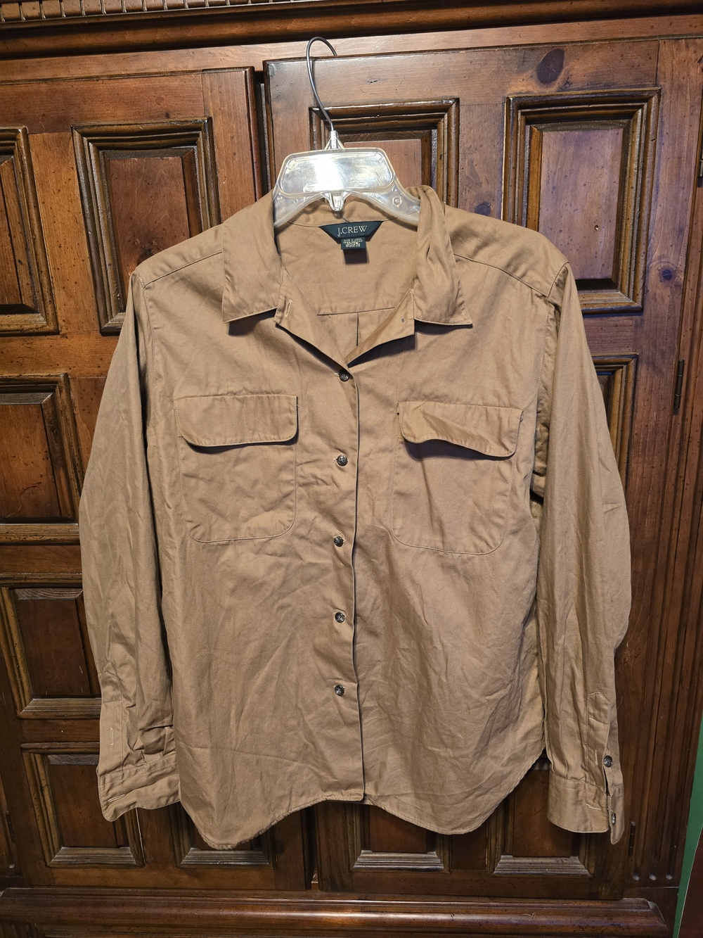 J. Crew Men's Tan Utility Button-Up Jacket